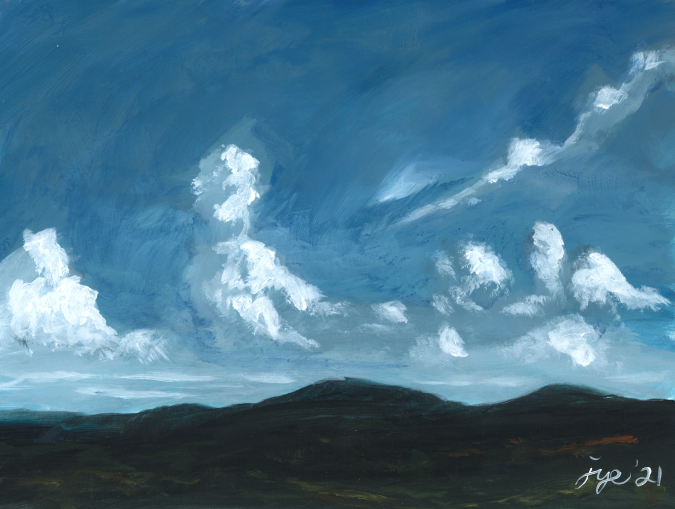 Clouds Over Green Landscape